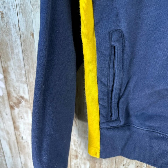 RALPH LAUREN Youths Hoodie Sz L Navy Yellow Big Pony Embroidered Drawstring - Picture 5 of 8